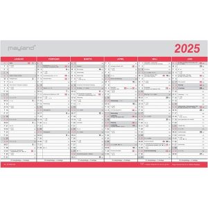 Mayland Kontorkalender Stor m/flagdage 2025