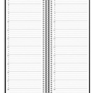 Mayland Spiralnoteringskalender dag sort PP-plast 2025