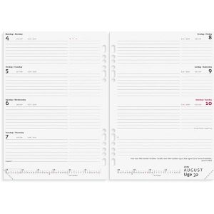 Mayland System A5 International ugekalender tværf. REFILL 2025