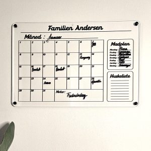 Simple akryl familiekalender