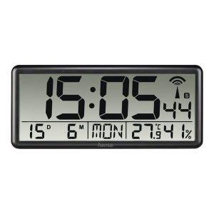 Hama "Jumbo" - clock - electronic - desktop wall mountable - black