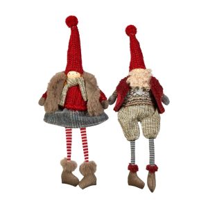 Julepynt, Julenisser i stof, Tom & Astrid - 30 cm