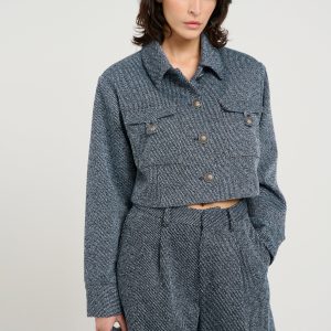 BelmaGZ blazer - Blue Twill Structure