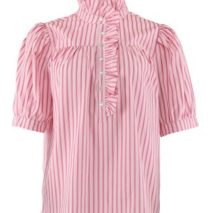 Continue - Bluse - Ariana Stripe Pink - Pink Stripe