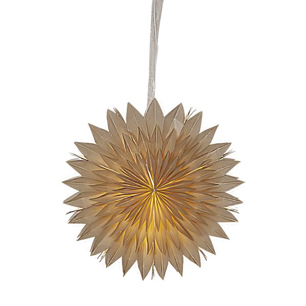 Dis papirsstjerne, 50 cm, beige