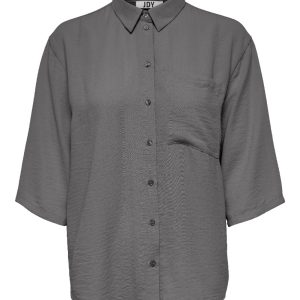JDY - Skjorte - Divya Life 3/4 Loose Shirt - Steel Gray