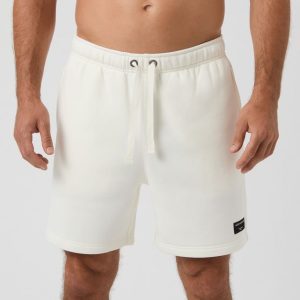 CENTRE SWEATSHORTS, EGRET