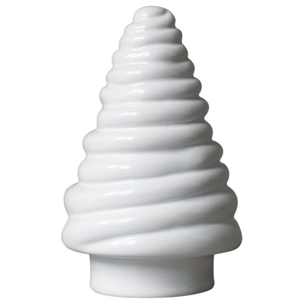 Curl Tree pyntegran, 13 cm, shiny white