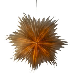 Konstmide papirstjerne med lys, 60 cm