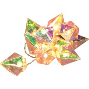 Konstsmide lyskæde 10 LED diamanter med timer, varm hvid