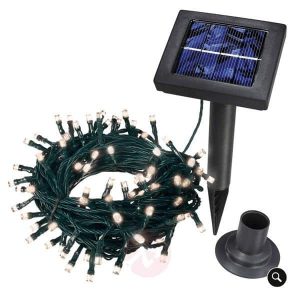 LED-lyskæde solcelle drevet m/100 LED (flere farver) - 9 meter - Blå