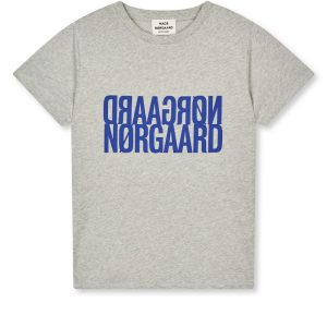 Mads Nørgaard - T-shirt - Single Organic Trenda P Tee - Mid Grey Melange