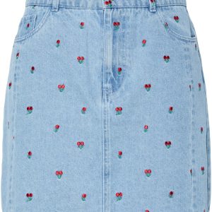 Pcfreia HW Short Denim Skirt D2D FS