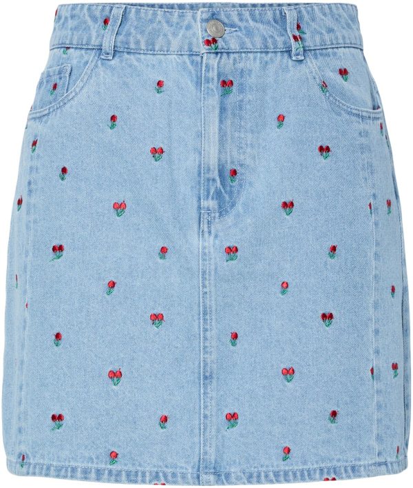 Pcfreia HW Short Denim Skirt D2D FS