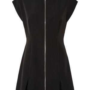 Pieces - Kjole - Morgan Sl Short Zip Dress - Black