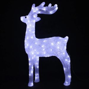 Rensdyr Akryl - højde 92 cm med LED-Lys