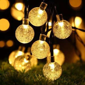 Solcelle lyskæde m/kuglelys - 5M-20 LED / 7M-50 LED / 12M-100 LED - 7 Meter/50 LED