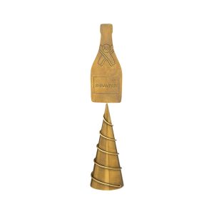 Champagne tree topper, Messing - H31 cm.