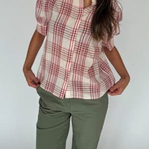 Continue - Bluse - Moe Check - Red Check