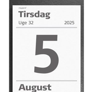 Mayland Kæmpeafrivningskalender m/bagsidetekst karton 2025