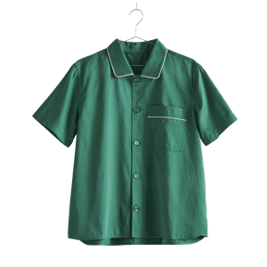 Outline Pyjama S/S natskjorte - Emerald Green