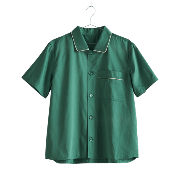 Outline Pyjama S/S natskjorte - Emerald Green