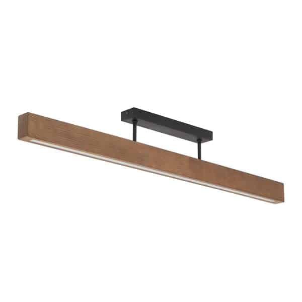 TK Teo LED loftlampe - valnøddefarvet træ og sort metal